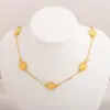 Conjunto de Joias Europeu e Americano Transfronteiriço Mais Vendido Novo Colar Pulseira Brincos Anel de Trevo de Cinco Folhas Joias de Flor de Ameixa Ouro Imitação