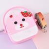 Nova Bolsa de Mão de Desenho Animado de Silicone Transfronteiriça Quadrada Urso de Ombro Transversal Bolsa de Silicone para Roupas Infantis Combinação de Cores
