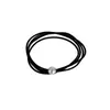 Goma de Pelo Básica de Perla Anillo de Pelo para Niñas Atar el Cabello Cuerda para el Cabello Deportiva Accesorio para el Cabello Anillo de Cuero Cubierta de Cuero Accesorios para el Cabello