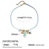 Collar Colgante Taina Estilo Europeo y Americano Pinza de Cangrejo Concha Marina, Joyería de Collar de Cuerda Fina Trenzada Multicolor Versátil de Nicho de Lujo Ligero