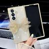 Adecuado para Samsung Zfold7 Funda con Spray de Diamantes para Flash del Arco Zfold5/ 40% de descuento Pantalla Apilada Pulsera Funda Protectora de PC con Pedrería