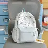 Mochila Ins de Estilo Coreano Nueva y Linda de Dibujos Animados para Mujer, Mochila Escolar para Estudiantes con Gran Capacidad y Graffiti Lindo, Mochila Dulce para Mujer