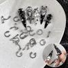Acessórios de Rebites para Nail Art Transfronteiriços, Anéis Metálicos de Personalidade Punk para Meninas, Anéis para Unhas, Acessórios de Unha Vestíveis Atacado