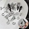 Arte de Unha Estilo Punk Transfronteiriça Acessórios de Liga Metálica Anéis de Metal para Meninas Populares Europeias e Americanas Rebites Charms para Unhas Acessórios de Unha Vestíveis