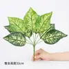 Plantas artificiais, flores artificiais, folhagens para decoração de interiores, planta em vaso de plástico pequena de planta ZZ com 9 cabeças, flores artificiais, grama artificial