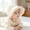 Gorro para Bebés y Niños Pequeños Estilo Primavera y Otoño, Protector para la Fontanela, Gorro Cálido para Bebés Niñas, Dulce Gorro de Palacio de Princesa para Bebés de Pocos Meses, Otoño e Invierno
