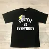 Camiseta de manga corta estilo Corteiz VS Tee con eslogan marca de moda CORTEIZ VS EVERYBODY