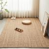 Handmade Juta Tecido Tapete Sala de Estar Mesa de Centro Nordic Varanda Idílico Linho Quarto Homestay Tapete Não Adesivo