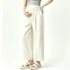Pantalones Anchos Nuevos de Maternidad sin Soporte Abdominal, Nuevo Estilo Verano 2026, Talla Petite, Seda de Hielo, Pantalones Largos Casuales Sueltos y con Caída