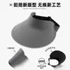 Sombrero de Sol de Verano 2026 Nuevo Estilo Sin Costuras Sensación de Hielo Protección Solar con Protección UV para Mujer, Ala Ancha, Parasol de Parte Superior Abierta