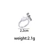 Anillo de Zirconia Nuevo Forma de Gota para Mujer Anillo con Colgante Triángulo Geométrico Lujo Ligero Estilo Frío Anillo para Dedo Índice de Celebridad de Internet Yi