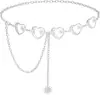 Corrente de Cintura Feminina Simples Versátil Decoração de Fivela de Coração Grande e Pequena Corrente de Cintura Ornamento de Cintura Par com Jeans da Moda Vendedor Quente da Amazon