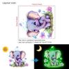 Película PET de dibujos animados Hada de las flores luminosa verde pegatina luminosa para interruptor AFG transfronteriza dormitorio sala de estar pegatina de pared decorativa
