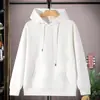 Nova coleção outono e inverno: moletom com capuz de algodão pesado, blusa de manga comprida lisa, solta e casual, peça externa versátil, jaqueta com capuz