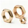 Tornillos y tuercas dorados franceses electrochapados al por mayor para accesorios de iluminación, tornillos y varillas de rosca dorados S color cobre chapados en oro de imitación para juguetes y electrodomésticos, transfronterizo