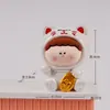 Año Nuevo Gato Li Si Cai Par Caja Sorpresa Táctil Linda Moderna Jugar Lindo Grano Color Sólido diy Resina Escritorio Adornos Creativos