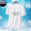 Camiseta de Verano para Hombre de Manga Corta de Seda de Hielo, Holgada, Cuello Redondo, Transpirable, Secado Rápido, Absorbente de Sudor, Malla, Casual y Versátil