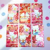 Sanrio Hello Kitty Estampado en Caliente Envoltorio Rojo Dulce Envoltorio Rojo Hello Kitty Bolsa de Envoltorio Rojo Hello Kitty Muñeca Linda Envoltorio Rojo con Logo