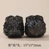 Contas Espaçadoras de Escultura de Leão e Pixiu de Obsidiana Dourada Natural e Obsidiana Prateada Acessórios para Pulseira DIY Unissex Venda por Atacado