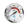 Termômetro industrial axial bimetálico tipo ponteiro de aço inoxidável para forno de churrasco, forno, disco de caldeira