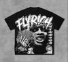 Camiseta de manga corta estilo Harajuku 2025, con estampado frontal y trasero, nueva camiseta de moda, fácil de combinar, top de manga corta, gran oferta.