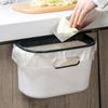 Suministros de almacenamiento para cocina Hogar Colgante Cesta de papel ovalada abierta Anillo de presión Cubo de basura montado en la pared sin tapa