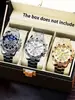 Reloj de pulsera de negocios para hombre transfronterizo banda de acero reloj de cuarzo reloj falso de tres ojos reloj deportivo electrónico para hombre reloj de hombre de tres piezas