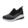 Zapatos de Cuña Slip-on Transfronterizos Europeos y Americanos Talla Grande Primavera Comercio Exterior Anuales Zapatos Deportivos Casuales para Mujer Altura Oculta Agua Venta al por Mayor Talla Grande