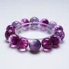 Pulsera Hecha a Mano de Cristal Morado Torre de Cristal Rosa Natural de Verano para Mujer, Nuevo Estilo Versátil, Pulsera Iluminadora de Piel al por Mayor