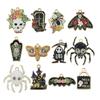 Misturado 100 Halloween Ghost Pumpkin Bat Skull Funny Oil Dropping Pingente DIY Oil Dropping Alloy Jóias Acessórios