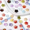 Cuentas de Vidrio Pequeñas Flor de Ciruelo de 10 mm con Agujero en el Centro, Diseño Tridimensional de Flor de Ciruelo, Cuentas Espaciadoras Hechas a Mano para Bisutería DIY, Materiales para Hacer Pasadores de Cabello Tradicionales
