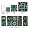 Adesivos de Azulejo Mandala Criativa Meiji 10 Peças Filme de Cristal Autoadesivo Cozinha Impermeável Adesivos Decorativos para Reforma de Parede