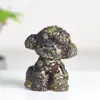 [Teddy de Vestir] Enfeites de filhote de vestir Desktop adoráveis decorativos produção de resina e cristal natural