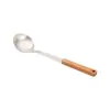 Utensilios de Cocina del Fabricante con Mangos de Madera, Vajilla de Acero Inoxidable, Espátula Doméstica, Espumadera, Espátula para Pescado, Juego de Cinco Piezas, Cuchara para Sartén Antiadherente