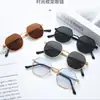 Metal Nuevo Degradado Alta Calidad Gafas de Sol Mujer Estilo Coreano Talento Retro Moda Hombre Marco Grande Gafas de Sol de Moda Celebridad de Internet