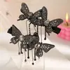 [Sombra de Mariposa Veloz] Estilo Mori lentejuelas de pedrería borla clip lateral malla mariposa estilo princesa temperamento tocado versátil femenino
