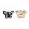 Círculo Duplo Colorido Esmaltado Estampa Animal Borboleta Acessórios de Joia DIY Pingente de Liga Corrente de Celular Chaveiro Charme