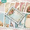 36 Peças de Adesivos de Carimbo de Rosa de Renda Vintage, Estilo Retrô Suave Adesivos de Decoração DIY para Mala e Diário Atacado