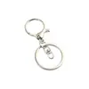 Accesorios para llaveros con cierre de langosta de aleación de zinc, colgantes de anillo redondo, cierres metálicos para joyería DIY, accesorios para llaveros al por mayor