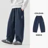 Calça de Moletom Curva Forrada com Fleece para Meninos Duo Duo Home Anti-Pilling Calça Esportiva Infantil 2026 Outono/Inverno Nova Calça de Moletom Estilosa para Meninos