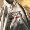 Chaqueta holgada de manga larga con capucha y forro polar coreano 6652 #250 g