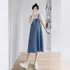 Vestido de Verão para Gestante 2023 Nova Moda Solto Comprimento Médio Saia de Alça Falsa Peça Dupla Costurada Saia de Maternidade