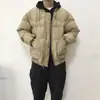 Chaquetas de algodón acolchadas para otoño e invierno para hombre, modernas y de corte holgado, adecuadas para parejas, casuales y versátiles, con forro polar añadido para mayor calidez