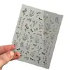 Pegatinas para Uñas de Bambú con Tinta Estilo Chino Planas con Adhesivo Trasero Nuevas Pegatinas para Uñas de Bambú Estilo Chino Joyería Estilo Dh