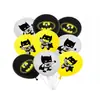 Novo Conjunto de Bandeiras de Balão de Látex com Tema Batman Decoração de Festa de Feliz Aniversário Suprimentos Layout Exportação