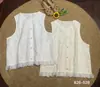 Primavera 2026 Nuevo Chaleco Cardigan de Cuello Redondo Estilo Japonés para Mujer Top de Encaje Artístico Estilo Mori Retro