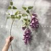 Campanilla de viento de pesca de cifrado flor de techo flor de simulación flor de glicinia decoración de salón de bodas fábrica mayorista de flores artificiales