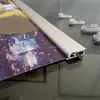 Haste para Banner Suspenso de Supermercado Liga de Alumínio para Shopping Clipe Abridor Haste para Bandeira de Poster Dupla Face Haste para Bandeira de Imagem Suspensa de Exposição