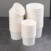 Tazones y Vasos Desechables Blancos de Papel de 7.5 Oz/330/500/850 ml para Degustación, Uso en Casa, Para Llevar y Empaque de Comida Rápida