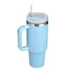 Taza de Coche de Segunda Generación de 40 oz, Vaso con Hielo de Gran Capacidad, Taza de Agua con Asa Portátil, Termo de Acero Inoxidable para Coche con Popote